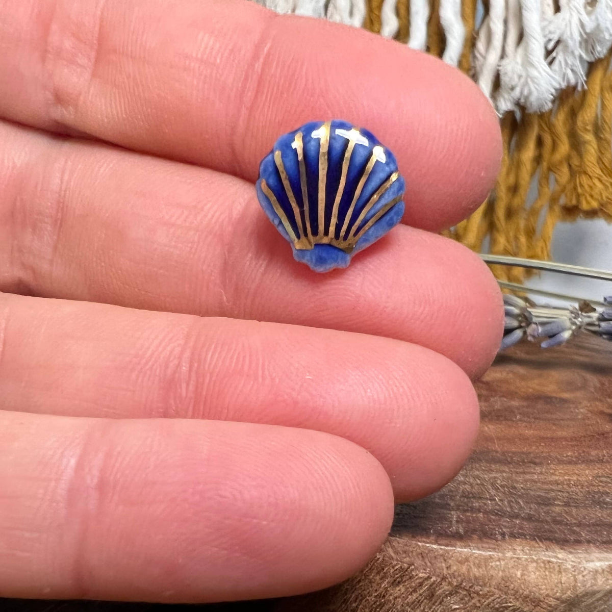 Porcelain Stud Earrings - Sea Shell - Maris - Wolf and Clay - VERY LIMITED STOCK