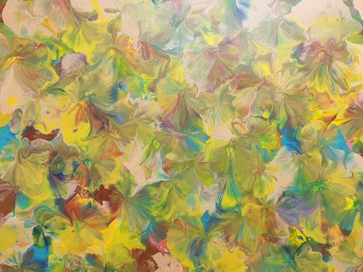 Square Recycled Paper Earrings - Muted Multicolour - ONE LEFT