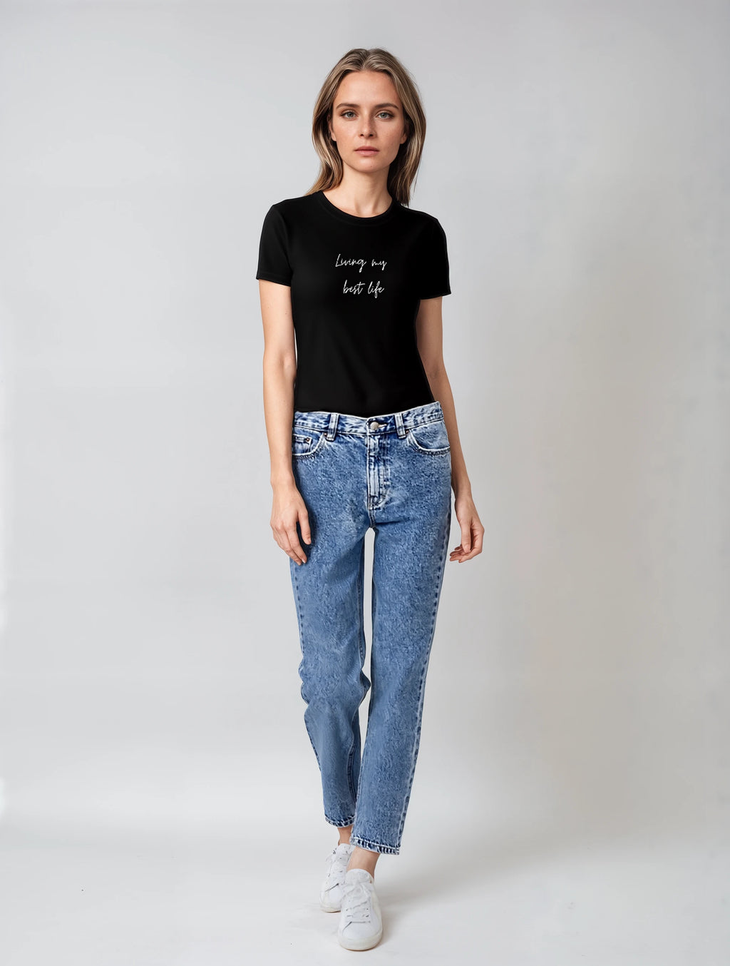 T-shirt - Living My Best Life - Front design only - Ladies